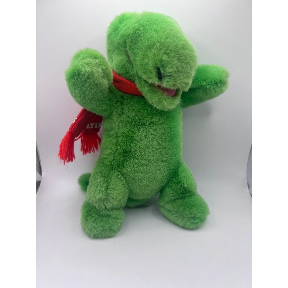 Vintage GUND Lyle, Lyle Crocodile Green Plush 8" W Red Scarf 1991‎ Alligator